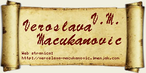 Veroslava Mačukanović vizit kartica